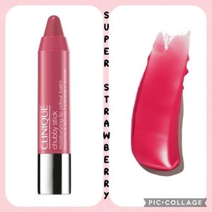 😍CLINIQUE Chubby Stick Moisturizing Lip Colour Balm (07 Super Strawberry)